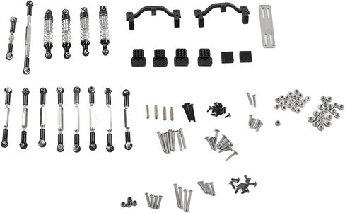 Upgrade Spare Parts Aluminum Alloy RC Car Pull Rod Kit Replacement RC Car Upgrade Part for WPL C24 C14 C14K C24K RC Car (Black), ZAWELIYOnq9sgmd6fi-12 in Saudi Arabia