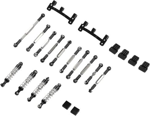 Upgrade Spare Parts Aluminum Alloy RC Car Pull Rod Kit Replacement RC Car Upgrade Part for WPL C24 C14 C14K C24K RC Car (Black), ZAWELIYOnq9sgmd6fi-12 in Saudi Arabia