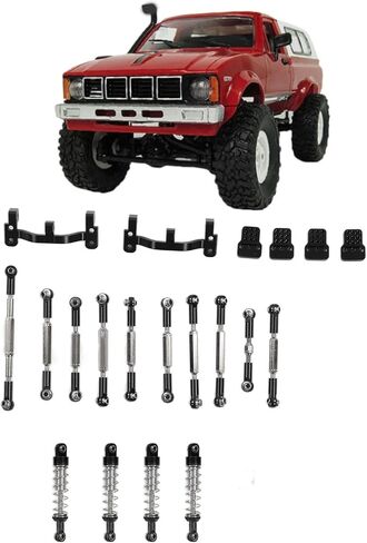 Upgrade Spare Parts Aluminum Alloy RC Car Pull Rod Kit Replacement RC Car Upgrade Part for WPL C24 C14 C14K C24K RC Car (Black), ZAWELIYOnq9sgmd6fi-12 in Saudi Arabia