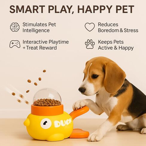 الكلب التفاعلي معالجة الموزع وسلطية تغذية بطيئة - لعبة لغز الطعام للتحفيز العقلي ، الملل Buster ، تمنع الأكل السريع in Kuwait
