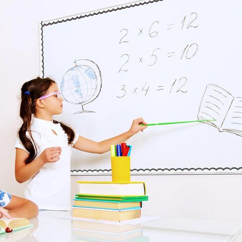 TaoBary 24 Pcs Composition Magnetic Borders for Classroom Whiteboard 11.8 x 1.5" Magnetic Bulletin Board Borders Composition Scalloped Strips Trim for Classroom School Office Decoration in Saudi Arabia