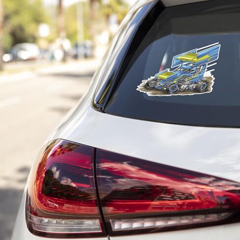 Sprint Car Racing Dirt Race Pumper Vinyl Sticker Decal Sticklecles Motorcycle Screping Good for Laptop Pumper Skateboard Luggage Sticker for Truck Hardhat Stickers for Men 5 "X4.5" SF77 in Saudi Arabia