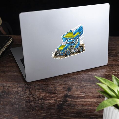 Sprint Car Racing Dirt Race Pumper Vinyl Sticker Decal Sticklecles Motorcycle Screping Good for Laptop Pumper Skateboard Luggage Sticker for Truck Hardhat Stickers for Men 5 "X4.5" SF77 in Saudi Arabia