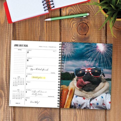 Doug The Pug 2026 6.5" x 8.5" Engagement Calendar in Saudi Arabia