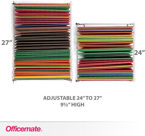 Officemate Hanging File Frames, Letter Size, Rails fits 24 to 27, Files Cabinet, Steel, 2 Sets (91999) , Silver in Kuwait