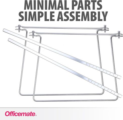 Officemate Hanging File Frames, Letter Size, Rails fits 24 to 27, Files Cabinet, Steel, 2 Sets (91999) , Silver in Kuwait