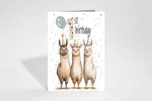 Red Door Inspirations First Birthday Greeting Card, Includes Single Card and Envelope (1st Rodeo) in Kuwait