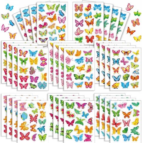 TIAMECH Travel Stickers - 32 Sheets, Size 8.3 x 5.9in | Outdoor Trip & Luggage Airplane Camera Road Signs Stickers for Scrapbooking, Water Bottles & Party Favors in Kuwait