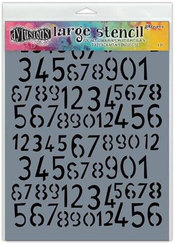 Dylusions Stencils. Mini. Old School Numbers in Saudi Arabia