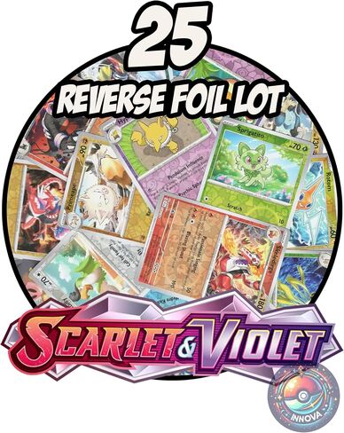 مجموعة Pokemon Scarlet & Violet Base- الكثير من بطاقة الرقائق العكسية- x25 (اختيار عشوائي)- لا مكرر in Saudi Arabia