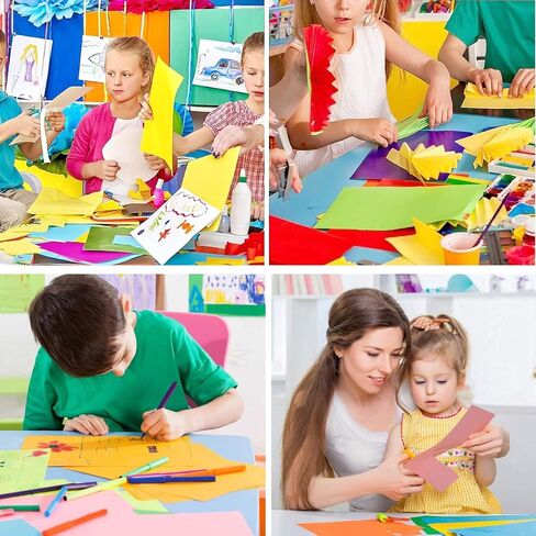 Vibrant Color A4 Origami Paper - 100 Sheets, 10 Assorted Colors - Acid-Free, Printer-Friendly Craft Paper for Kids Art, DIY Projects & Scrapbooking in Saudi Arabia