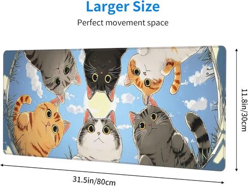 Crow Gaming Mouse Pad Extended Large Desk Mat Waterproof Keyboard Pads with Stitched Edges for Office Home in Kuwait