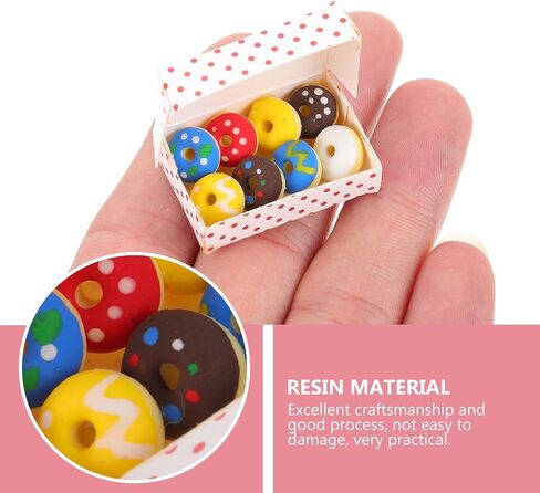 1SET 1/12 ملحقات الديكور DONITS DONUTS DONUTS ، ديكور المناظر الطبيعية الصغيرة DIY in Saudi Arabia