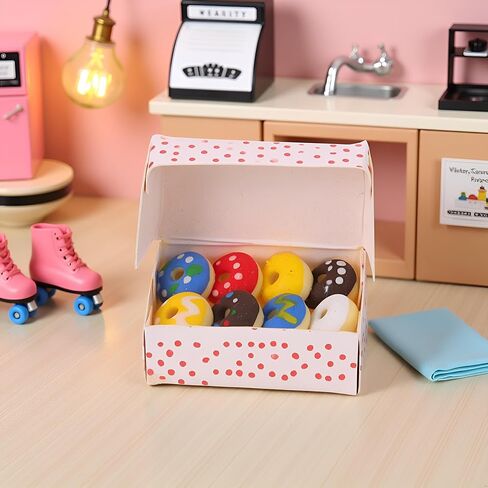 1SET 1/12 ملحقات الديكور DONITS DONUTS DONUTS ، ديكور المناظر الطبيعية الصغيرة DIY in Saudi Arabia