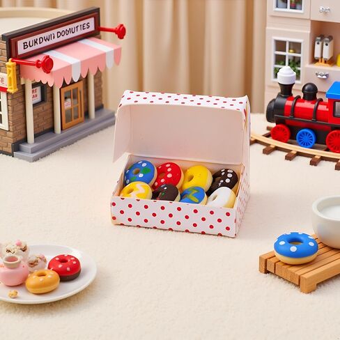 1SET 1/12 ملحقات الديكور DONITS DONUTS DONUTS ، ديكور المناظر الطبيعية الصغيرة DIY in Saudi Arabia