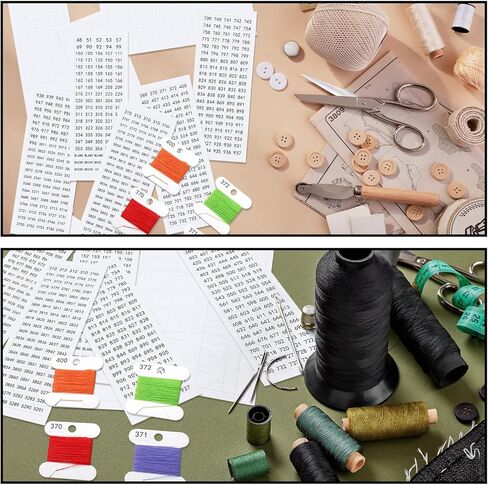 Marspark 1300 Pcs Floss Number Stickers Cardboard Floss Bobbin Set with Blank Number Stickers for Wrapping and Storing Stitch Needlework Handmade Thread Supplies in Saudi Arabia