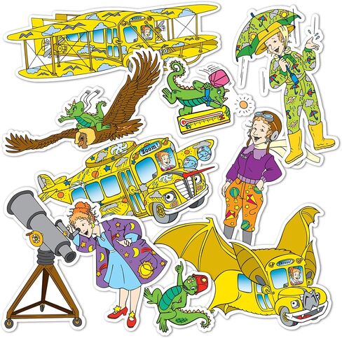 Desert Cactus Magic School Bus Sticker Sheet Vinyl Decal Crew Laptop Water Bottle Car Scrapbook (Type 2) (Version 6) in Saudi Arabia