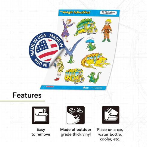 Desert Cactus Magic School Bus Sticker Sheet Vinyl Decal Crew Laptop Water Bottle Car Scrapbook (Type 2) (Version 6) in Saudi Arabia