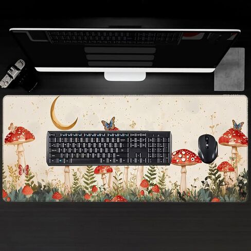 Glowing Jellyfish Large Gaming Desk Mat,Rubber Non-Slip Ethereal Underwater Marine Life Mouse Pad,31.5x11.8x0.12in Extended Ocean Mousepad,Game Lover Mice Pads Gifts,Office Home Deskmat Decor in Saudi Arabia