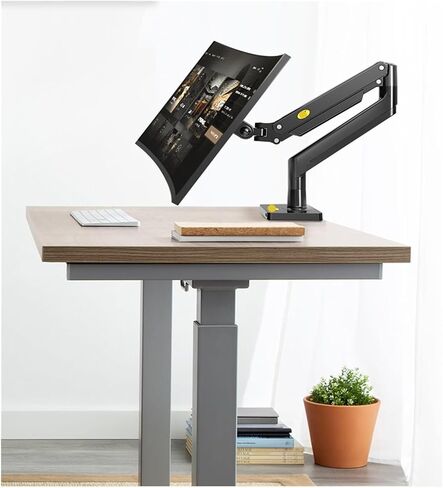 G40 G45 gas spring arm 22-40 inch curved screen desktop monitor stand 360 degree rotation 3-15 kg monitor mounting arm(Black) in Saudi Arabia