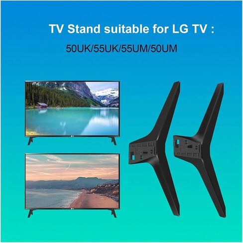 Bracket for LG TV leg replacement, TV stand leg suitable for LG 49 50 55 inch TV 50UM7300AUE 50UK6300BUB 50UK6500AUA without screws in Saudi Arabia