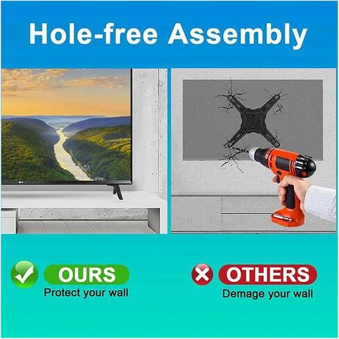 Bracket for LG TV leg replacement, TV stand leg suitable for LG 49 50 55 inch TV 50UM7300AUE 50UK6300BUB 50UK6500AUA without screws in Saudi Arabia