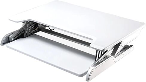 ID-36 Height Adjustable Sit-Stand Desk Lift Foldable Laptop Desk Monitor Stand with Keyboard Tray(WHITE) in Saudi Arabia