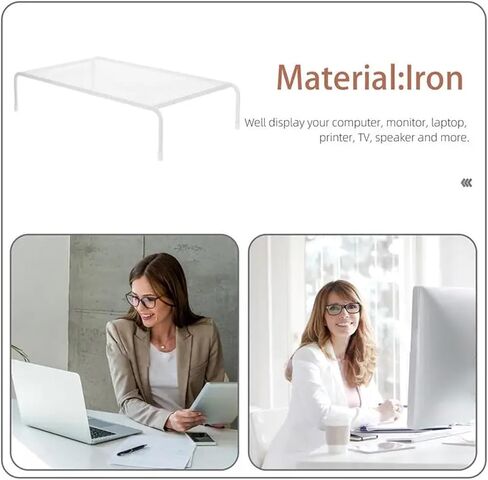 Monitor stand single-layer computer heightening stand desktop laptop stand desktop iron display stand support storage rack in Saudi Arabia