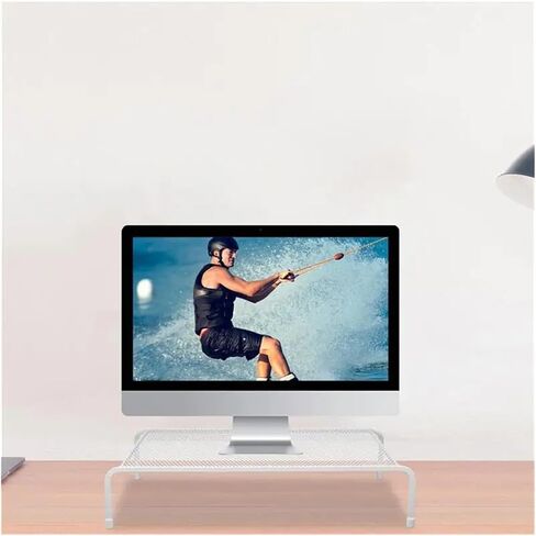 Monitor stand single-layer computer heightening stand desktop laptop stand desktop iron display stand support storage rack in Saudi Arabia