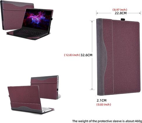 Laptop Cover for Lenovo ThinkPad P14s Gen 5 Intel 14.5″ (Not Suitable for ThinkPad P14s Gen 5 AMD14″) PU Leather Inside Pocket Cover (Dark Gray) in Saudi Arabia