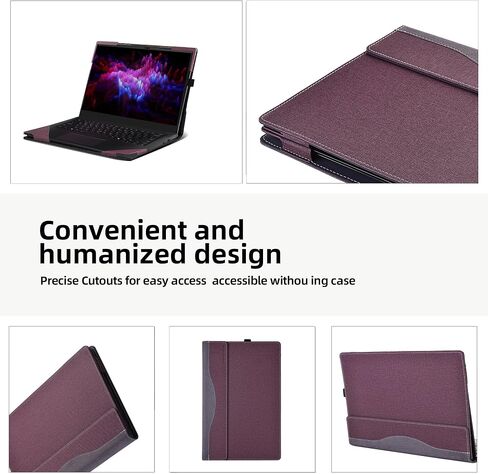 Laptop Cover for Lenovo ThinkPad P14s Gen 5 Intel 14.5″ (Not Suitable for ThinkPad P14s Gen 5 AMD14″) PU Leather Inside Pocket Cover (Dark Gray) in Saudi Arabia