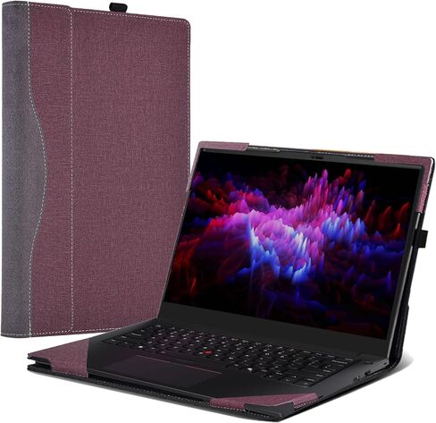 Laptop Cover for Lenovo ThinkPad P14s Gen 5 Intel 14.5″ (Not Suitable for ThinkPad P14s Gen 5 AMD14″) PU Leather Inside Pocket Cover (Dark Gray) in Saudi Arabia