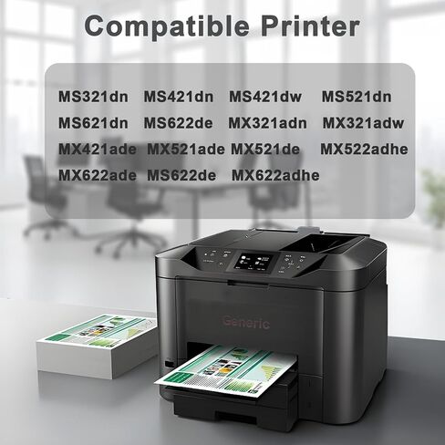 56F1H00 Toner Cartridges (1 Pack,High Yield) Compatible for MS321 MS421 MS521 MS621 MS622 MX321 MX421 MX521 MX522 MX622 Series Printers in Saudi Arabia
