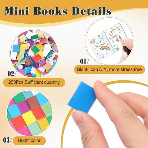 رف كتب لوكيف ميني القلق مع كتب DIY فارغة ، مصغرة الكتب زخرفة الزخرفة الإجهاد الإجهاد الرف الصغير مع 4 طبقة خشبية خزانة مصغرة للديكور (الخشب+250 كتاب) in Kuwait