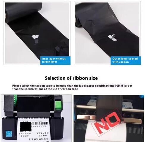 2 Rolls 110MM*70M Color Wax Thermal Transfer Ribbons 1/2" Core Barcode Printing Ribbon for Zebra GK88T/GK820. (Gold 2 Rolls) in Saudi Arabia