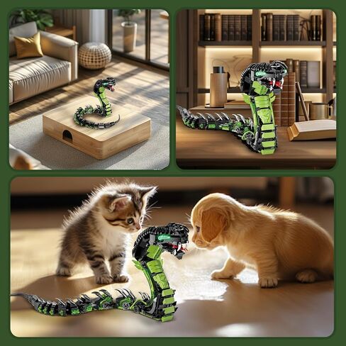Mechanical Snake Building Set, Ideas Horror Cobra Animal Toy Display Model for Adults, Compatible with Lego Dragon, STEM Gift for Teens Kids Boys Ages 8+ (689 PCS) in Saudi Arabia