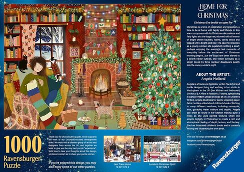 Ravensburger Home for Christmas 1000 Piece Jigsaw Puzzle for Adults and Kids Ages 12 and Up in Saudi Arabia