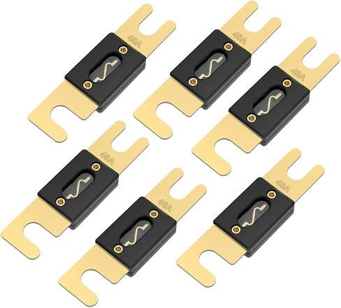 ANL Fuse, 6Pack 50Amp ANL Inline Fuse, High Current Fuse Bolt-on Fuse, Car Accessories Gold-Plated ANL Fuses Compatible with 12V & 24V Systems for Most Vehicles (50A-6PCS) in Kuwait