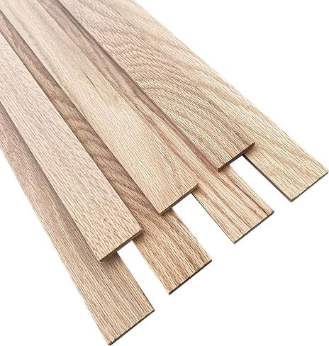 1/4" x 1-1/2" x 6' Red Oak Board, Solid American Hardwood, Unfinished, Thin Sawn, Perfect for Slat Wall, Woodworking, or Edging (10) in Saudi Arabia