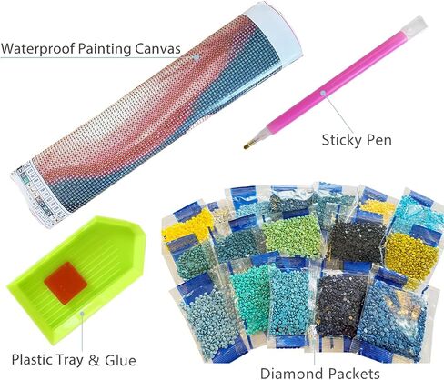 Van Gogh Diamond Painting Kits, 5D Diamond Art Van Gogh Full Drill Painting for Adult DIY Gift Home Decor 30x40cm (1-12) in Saudi Arabia