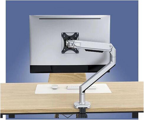 V8 Aluminum Desktop Clamping 17-38 Inch Monitor Stand Mechanical Spring Arm Lift Full Motion TV Monitor Mounting Load 11kg(White) in Kuwait