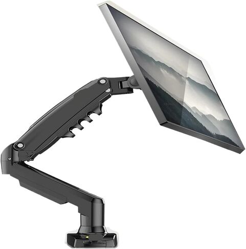 F80 gas spring 17-30 inch desktop LED LCD monitor mounting bracket arm Ergonomic gas spring flexible installation load 2~9 kg(Matte Charcoal NoUSB) in Saudi Arabia