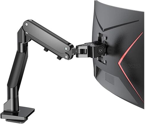 S500 Aluminum Gas Spring Arm 34-49 Inch Curved Screen Monitor Stand Large Monitor Stand Bearing 20kg(White) in Kuwait