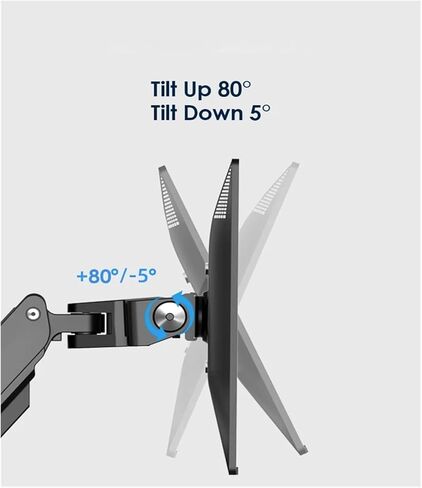 S500 Aluminum Gas Spring Arm 34-49 Inch Curved Screen Monitor Stand Large Monitor Stand Bearing 20kg(White) in Kuwait