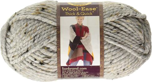 Lion Brand Wool-Ease Thick & Quick Yarn (154) Grey Marble in Saudi Arabia