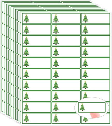 900pcs علق عيد الميلاد علامات عيد الميلاد شجرة الهدايا علامات هدايا قابلة للطباعة ملصقات البريد القابلة للطباعة مناسبة للليزر وحبر طابعة طائرة لحزمة بطاقات المغلف in Saudi Arabia