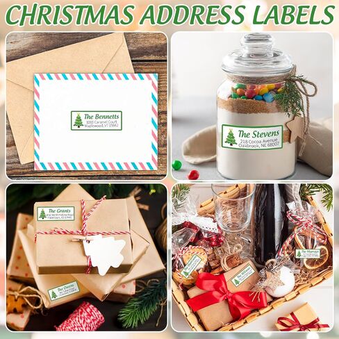 900pcs علق عيد الميلاد علامات عيد الميلاد شجرة الهدايا علامات هدايا قابلة للطباعة ملصقات البريد القابلة للطباعة مناسبة للليزر وحبر طابعة طائرة لحزمة بطاقات المغلف in Saudi Arabia