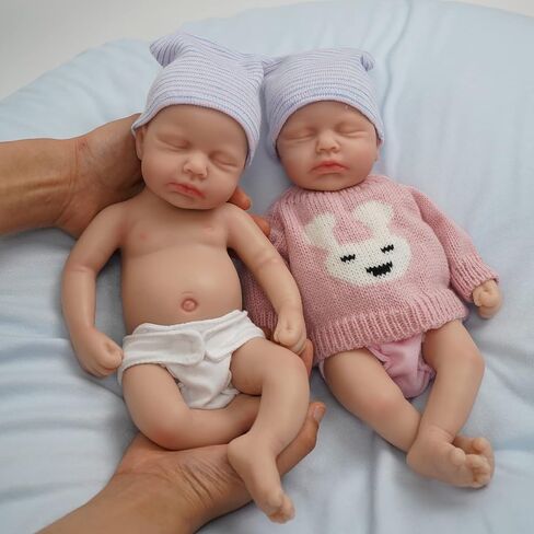 12 "Girl Micro preemie كامل الجسم سيليكون دمية طفل لولو ليجلي ليجد تولد من جديد دمية مفاجأة الأطفال المضاد للعبثتي in Saudi Arabia