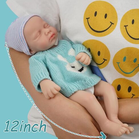 12 "Girl Micro preemie كامل الجسم سيليكون دمية طفل لولو ليجلي ليجد تولد من جديد دمية مفاجأة الأطفال المضاد للعبثتي in Saudi Arabia