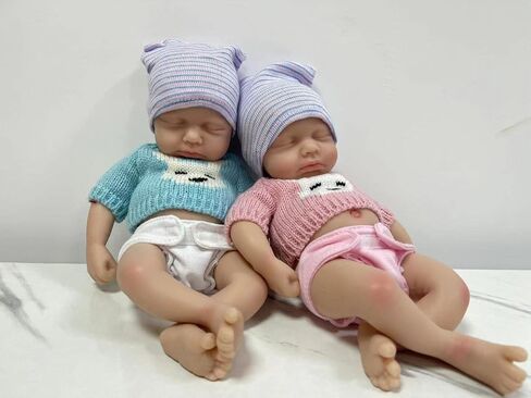 12 "Girl Micro preemie كامل الجسم سيليكون دمية طفل لولو ليجلي ليجد تولد من جديد دمية مفاجأة الأطفال المضاد للعبثتي in Saudi Arabia